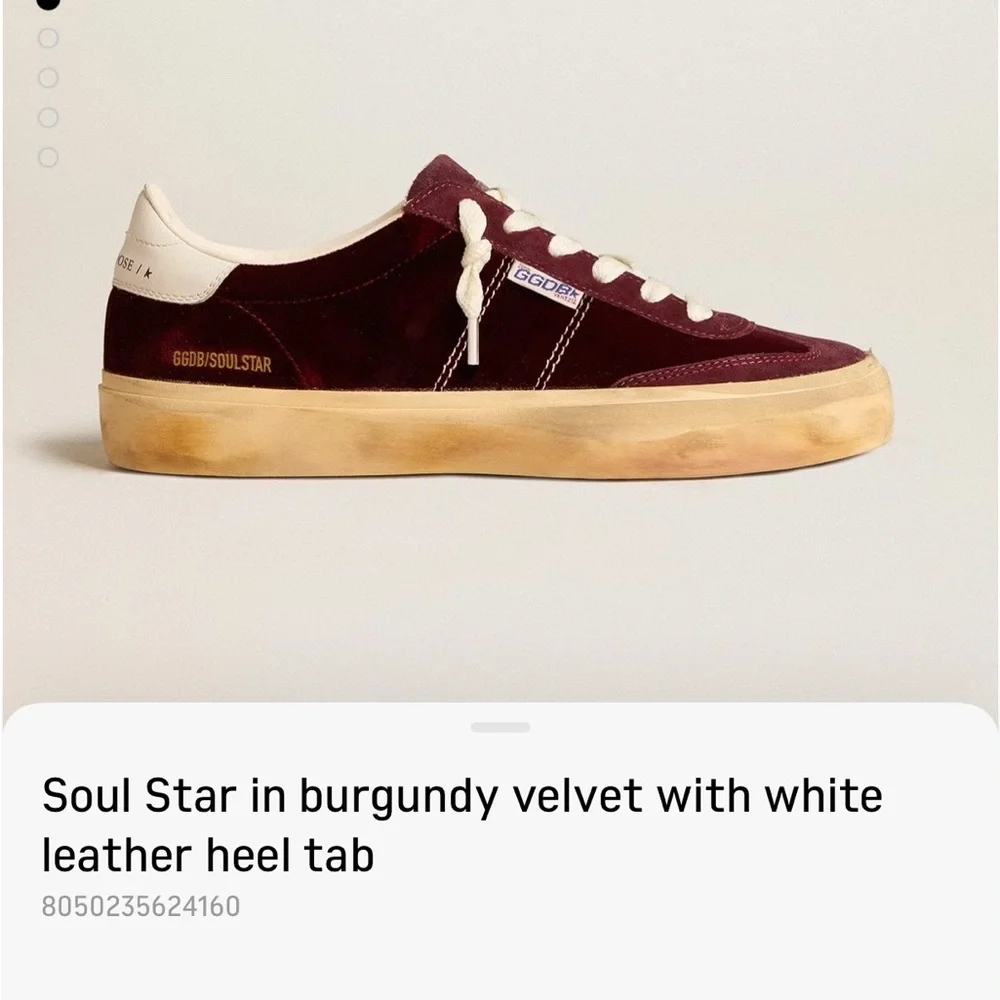 Golden Goose Burgundy Velvet Soul Stars - Picture 2 of 13